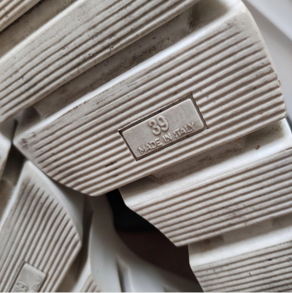 GABRIELLA MICHEL Open Toe Lug Soles Y2K chunky platform wedge Boot Black 39/8.5 - Picture 14 of 16